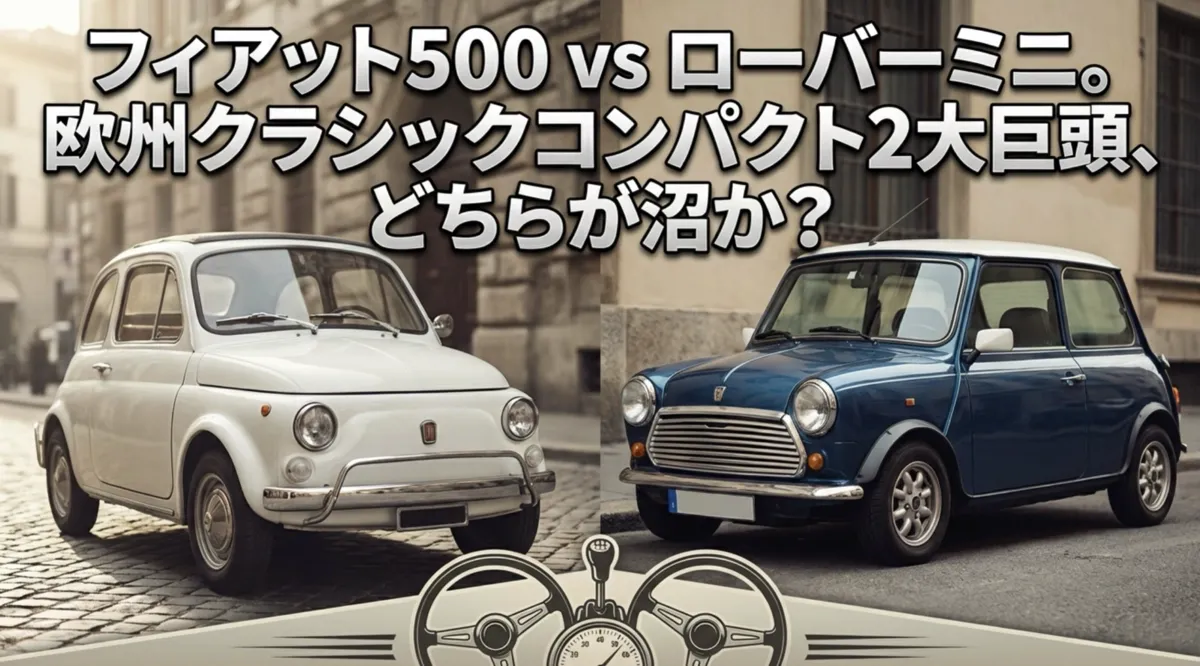 フィアット500 vs ローバーミニ。欧州クラシックコンパクト2大巨頭、どちらが沼か？