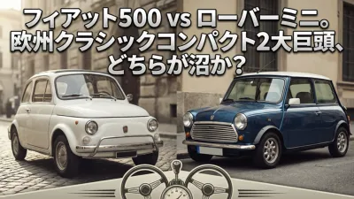 フィアット500 vs ローバーミニ。欧州クラシックコンパクト2大巨頭、どちらが沼か？