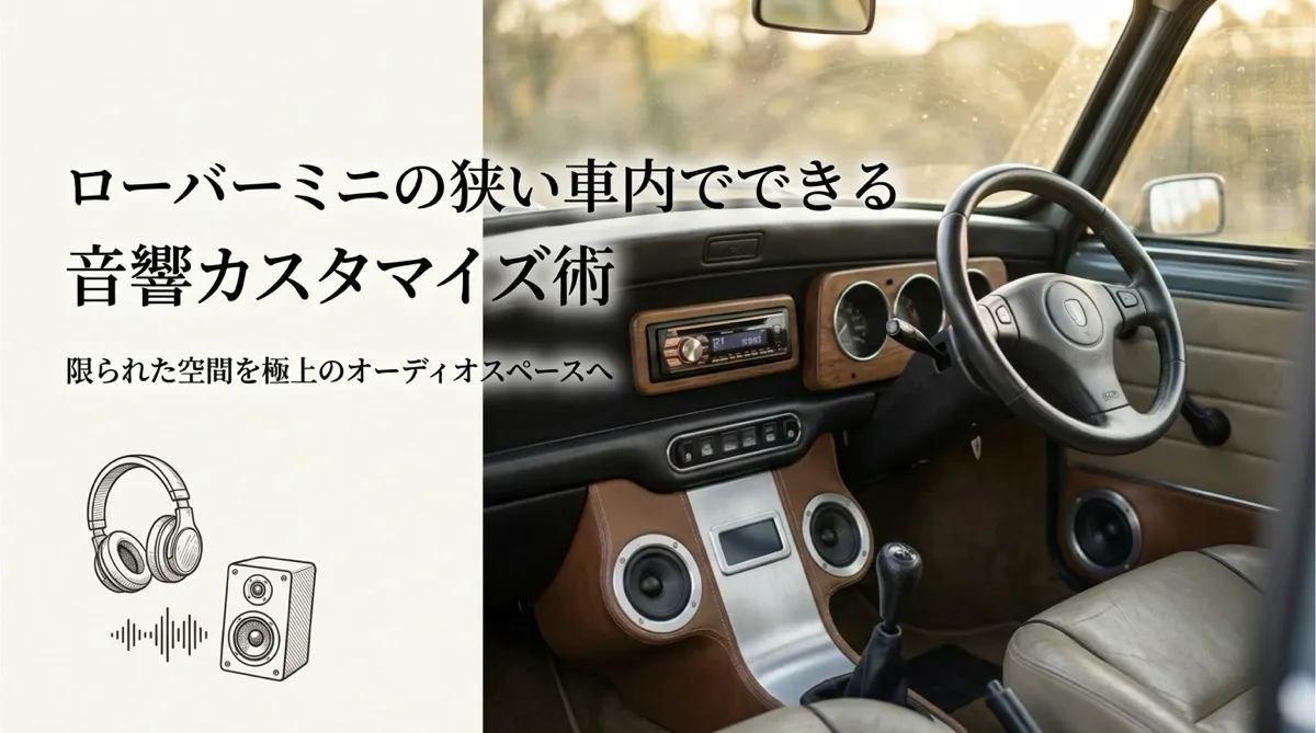 ローバーミニの狭い車内でできる音響カスタマイズ術