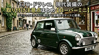 ETC・ドラレコ、現代装備の取り付け注意点まとめ【ローバーミニ】