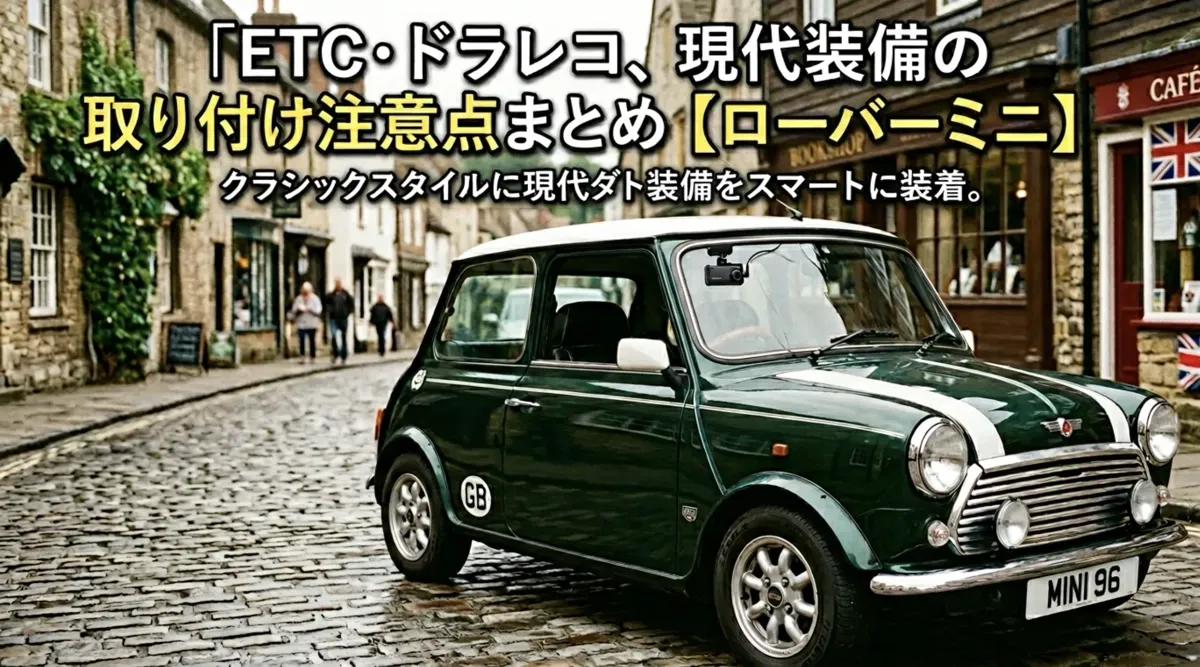 ETC・ドラレコ、現代装備の取り付け注意点まとめ【ローバーミニ】