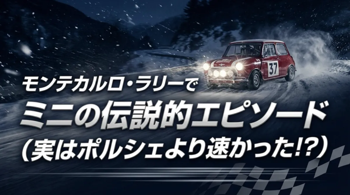 モンテカルロ・ラリーで魅せたミニの伝説的エピソード（実はポルシェより速かった!?）