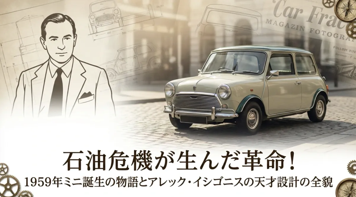 石油危機が生んだ革命！1959年ミニ誕生の物語とアレック・イシゴニスの天才設計の全貌