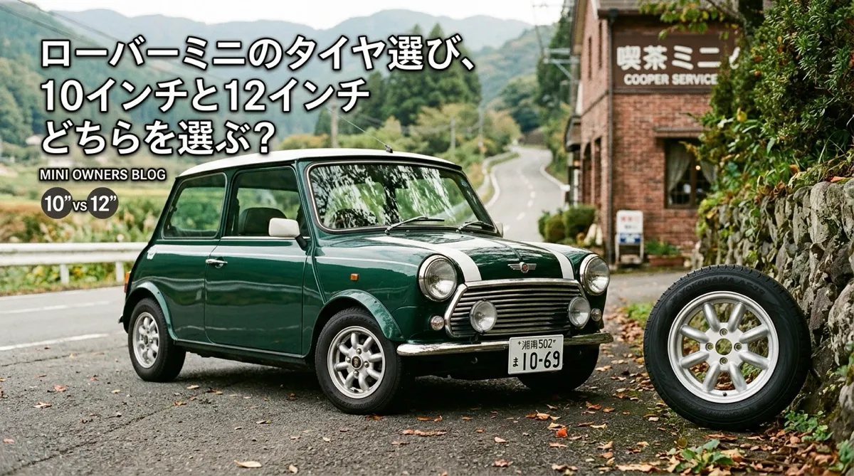 ローバーミニのタイヤ選び、10インチと12インチどちらを選ぶ？