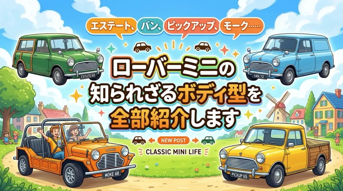 エステート、バン、ピックアップ、モーク……ローバーミニの知られざるボディ型を全部紹介します