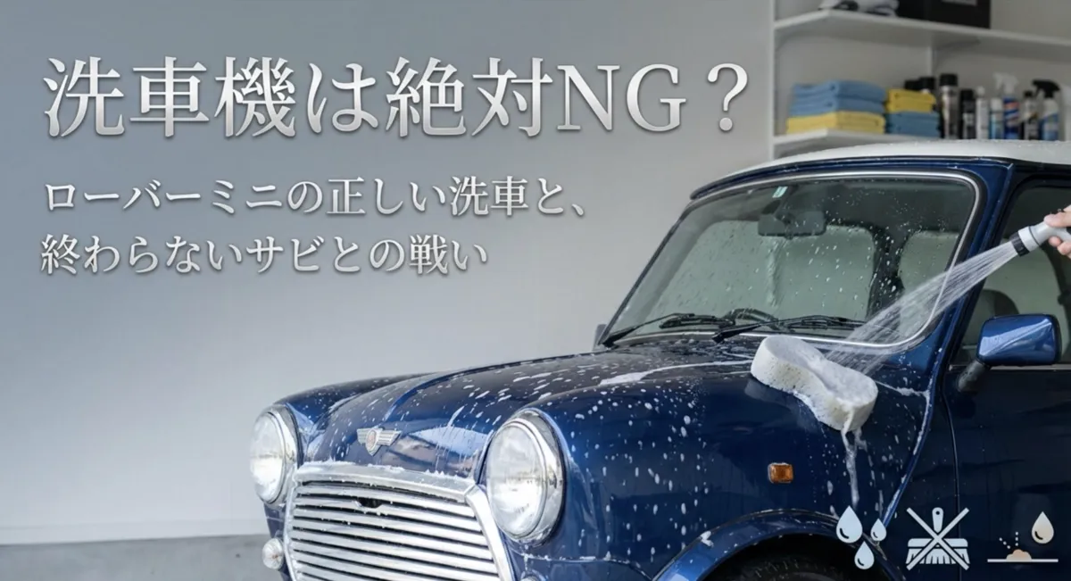 洗車機は絶対NG？ローバーミニの正しい洗車と、終わらないサビとの戦い